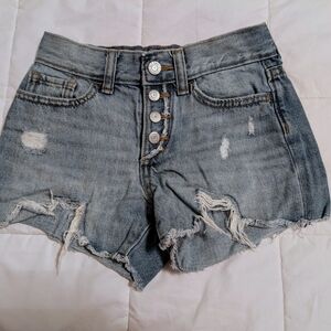 Distressed Denim Shorts